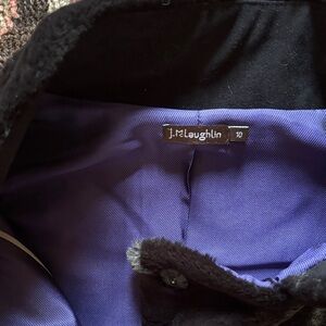 Elegant Brown Faux Mink Coat with Button Detail